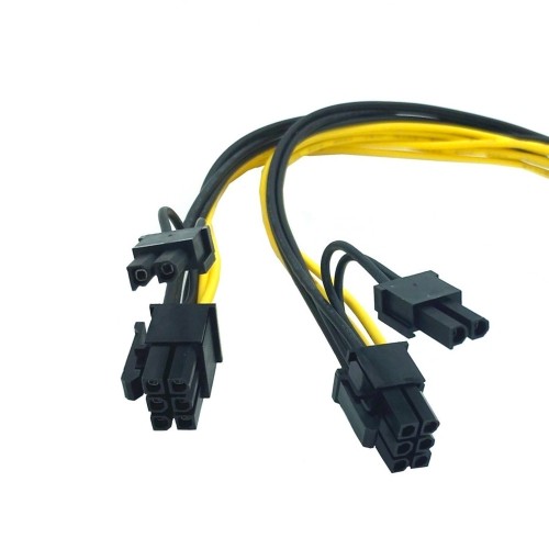 axGear PCI-E 8-Pin To 2x 8 Pin / 6 Pin Dual Power Splitter Cable Extension Wire