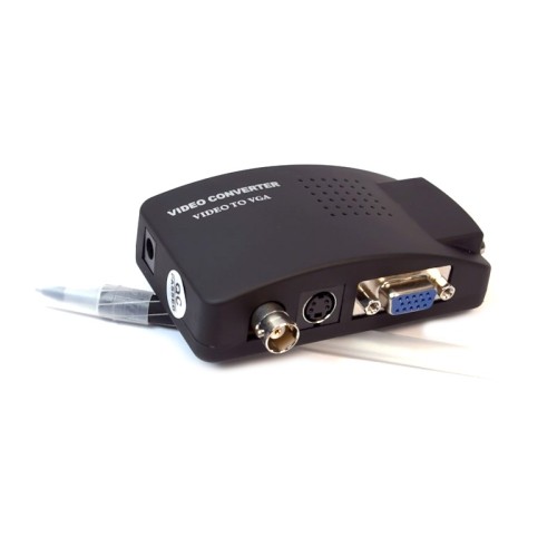 axGear BNC to VGA Converter S-Video to VGA Monitor Signal Adapter Box