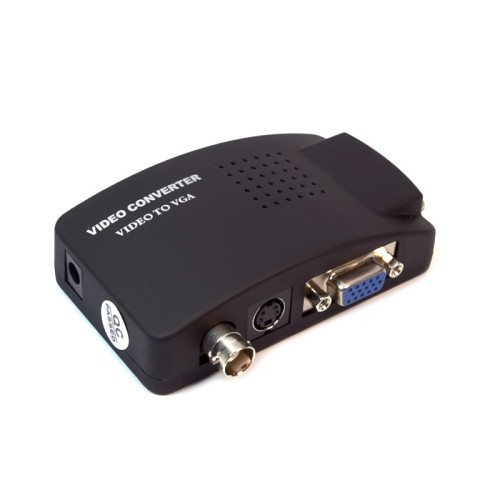 axGear BNC to VGA Converter S-Video to VGA Monitor Signal Adapter Box