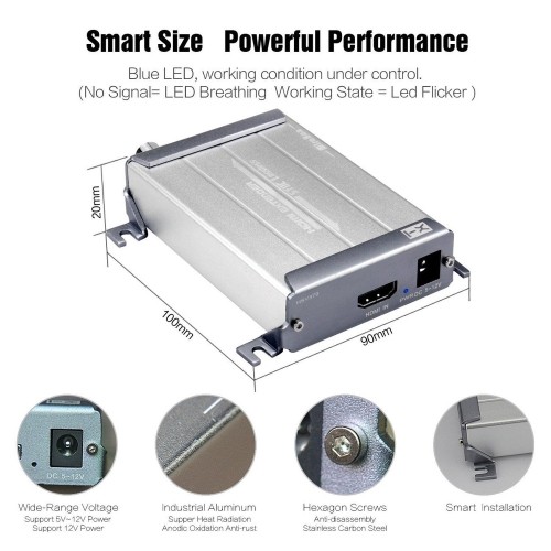 Prolongateur de câble coaxial HDMI sur câble coaxial HD 1080p à RG59/RG6 BNC d’axGear