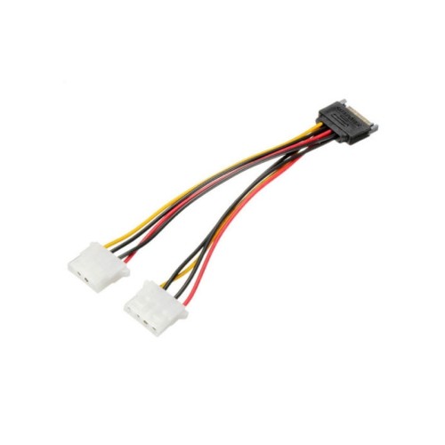 axGear US Seller SATA Power 15 pin to Dual 4-pin Molex Conncetor Y Splitter Cable Cord
