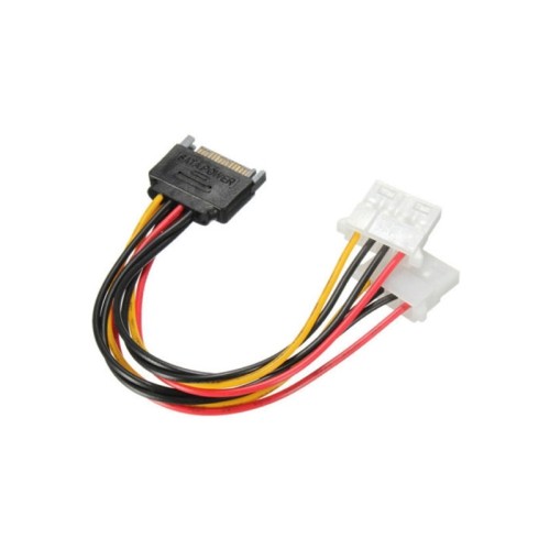 axGear US Seller SATA Power 15 pin to Dual 4-pin Molex Conncetor Y Splitter Cable Cord