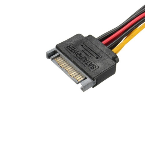 axGear US Seller SATA Power 15 pin to Dual 4-pin Molex Conncetor Y Splitter Cable Cord