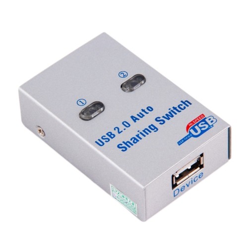 axGear 2 Port USB2.0 Auto Sharing Switch HUB For Printer Scanner Keyboard New