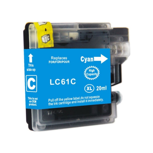 Gotoners™ Generic Packaged Brother New Compatible LC61C Standard Yield Cyan Inkjet Cartridge for DCP-385/585/J220/J415, MFC-790/990/5490/5890