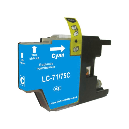 Cartouche d’encre cyan à rendement standard LC71C de Gotoners™, emballage générique, pour imprimantes DCP-J525/J725/J925,