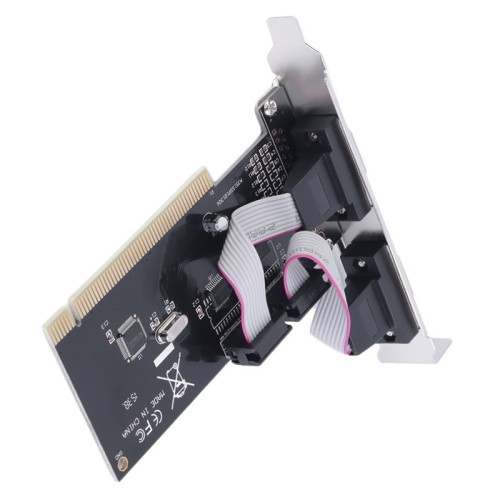 axGear 2 Ports Dual Bidirectional RS-232 DB9 9-pin Serial Port to PCI I/O Card Adapter