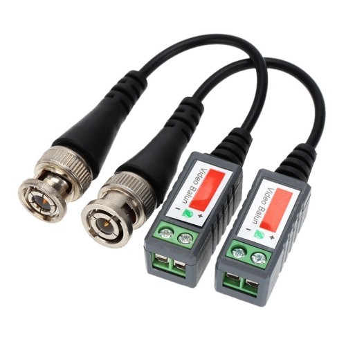 axGear CCTV Camera Passive Video Balun BNC Connector Coaxial Cable Adapter Pair of 2
