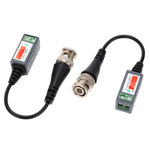 axGear CCTV Camera Passive Video Balun BNC Connector Coaxial Cable Adapter Pair of 2