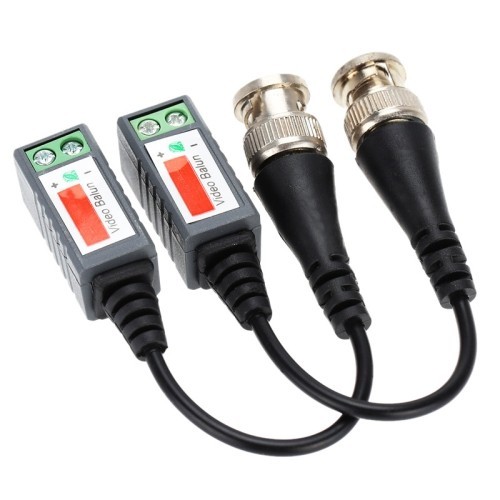 axGear CCTV Camera Passive Video Balun BNC Connector Coaxial Cable Adapter Pair of 2