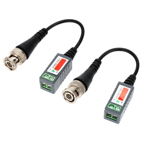 axGear CCTV Camera Passive Video Balun BNC Connector Coaxial Cable Adapter Pair of 2