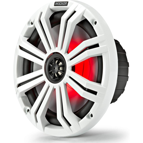 Haut-parleurs coaxiaux nautiques à 2 voies de 8 po à 4 ohms 45 KM8-L de Kicker avec grilles anthracite et blanc