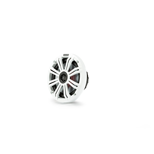 Kicker 45KM65-L 6.5" 2-Way 4 Ohm Marine LED Coaxial Speakers with Charcoal and White Grilles