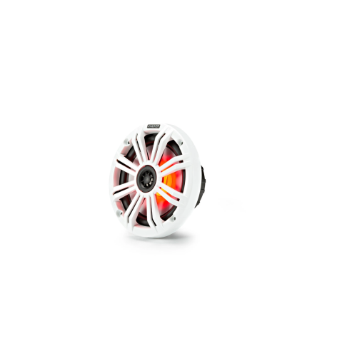 Kicker 45KM65-L 6.5" 2-Way 4 Ohm Marine LED Coaxial Speakers with Charcoal and White Grilles