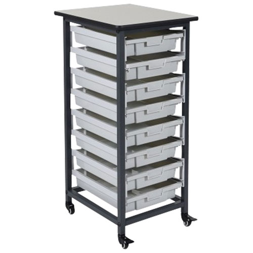 Luxor Single-Row 8-Drawer Storage Cart