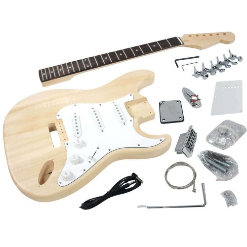 SOLO GUITARS  Solo St Style Diy Guitar Kit, Basswood Body, Rosewood Fb