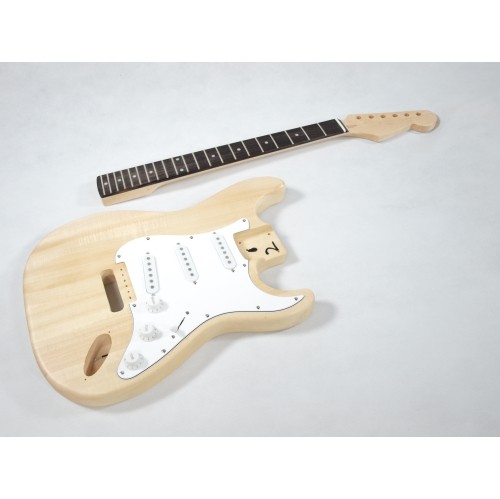 Solo ST Style DIY Guitar Kit, Basswood Body, Rosewood FB