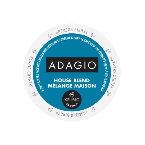 Adagio House Blend Medium Roast Coffee K-Cup, 96 Count