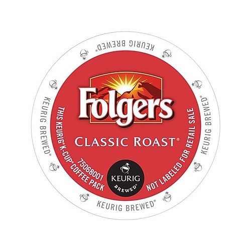 Folgers Classic Roast Medium Roast Coffee K-Cup, 96 Count