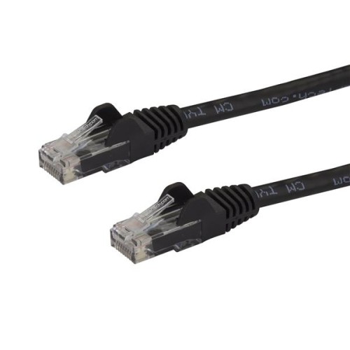 StarTech 15 ft Black Cat6 / Cat 6 Snagless Patch Cable 15ft