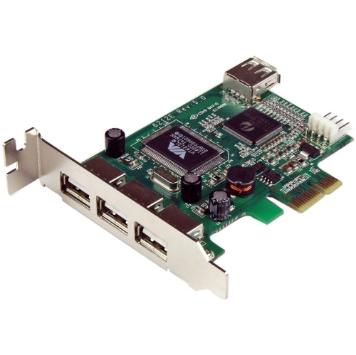 Carte USB haute vitesse profil bas PCI Express à 4 ports de StarTech - Adaptateur USB - 4 ports