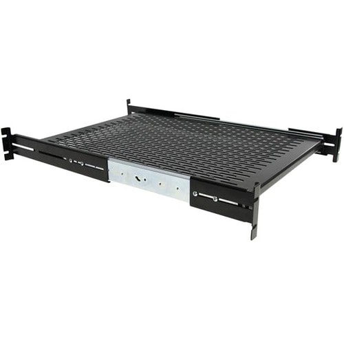 StarTech 2U Adjustable Depth Sliding Rack Mount Shelf -