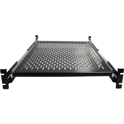 StarTech 2U Adjustable Depth Sliding Rack Mount Shelf -