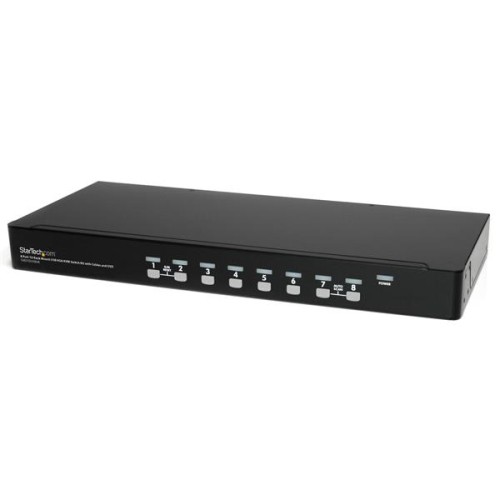 StarTech 8 Port 1U Rackmount USB KVM Switch Kit w/ OSD and Cables