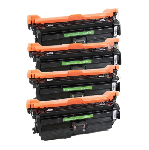 Image 1 of 1.. Gotoners™ Generic Packaged 4PK HP New Compatible CF330X CF331A CF332A CF333A CMYK Standard Yield Toner Set for LaserJet M651n/M651dn