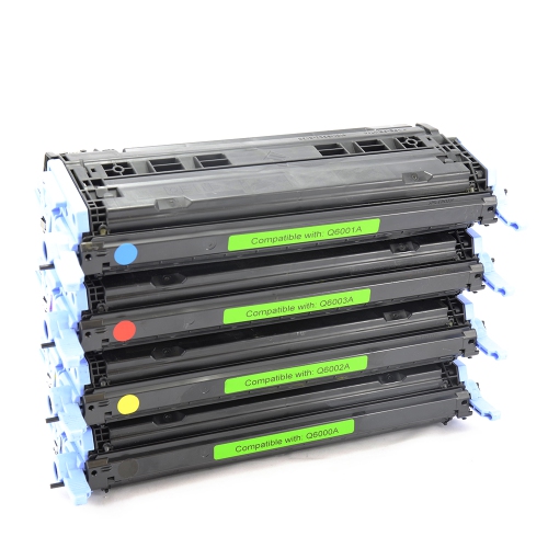 Gotoners™ Generic Packaged 4PK HP New Compatible Q6000A Q6001A Q6002A Q6003A CMYK Toner Set for LaserJet 1600/2605/CP1600/2600/CM1015/1017