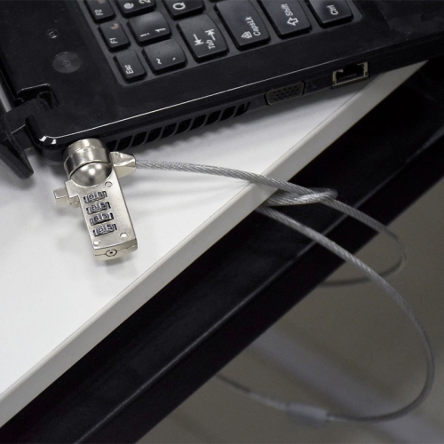 axGear Notebook Lock Security Password Steel Chain For PC Laptop Computer LCD Monitor