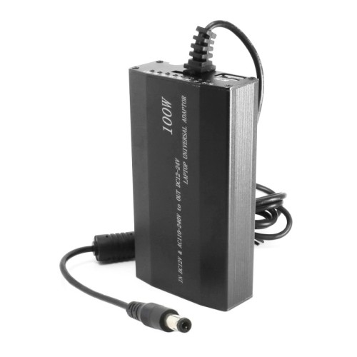 axGear Universal Notebook Power Supply Laptop USB Charger W/ Car Adapter 100W DC Jack