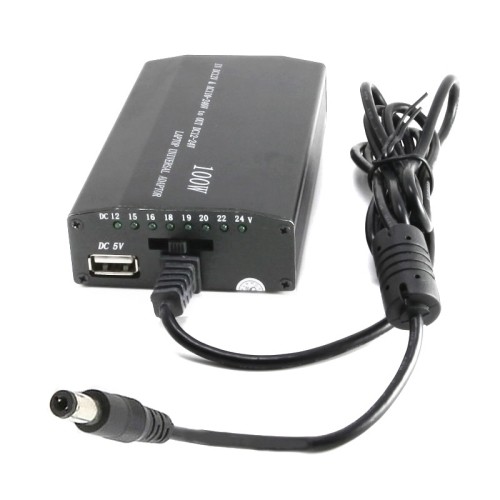 axGear Universal Notebook Power Supply Laptop USB Charger W/ Car Adapter 100W DC Jack