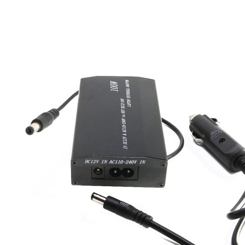 axGear Universal Notebook Power Supply Laptop USB Charger W/ Car Adapter 100W DC Jack