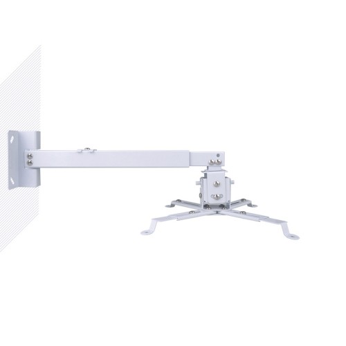 axGear White Steel Projector Ceiling Mount Bracket LCD DLP Extendable Adjustable 44lbs