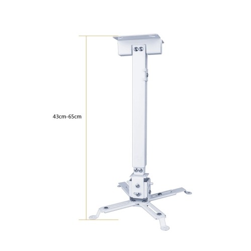 axGear White Steel Projector Ceiling Mount Bracket LCD DLP Extendable Adjustable 44lbs