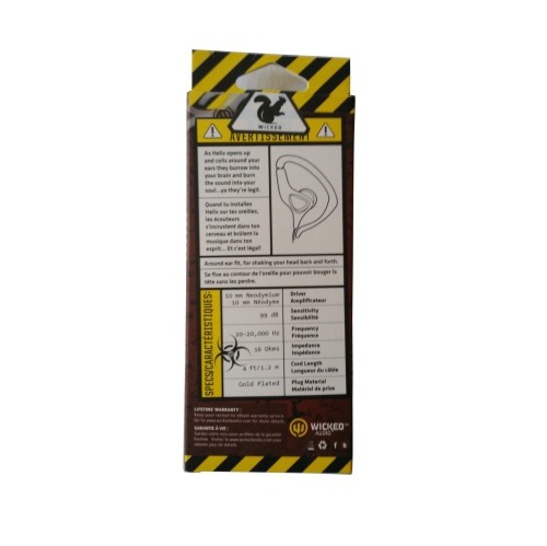 Wicked Audio In-Ear Earbud Helix - Red /Yellow