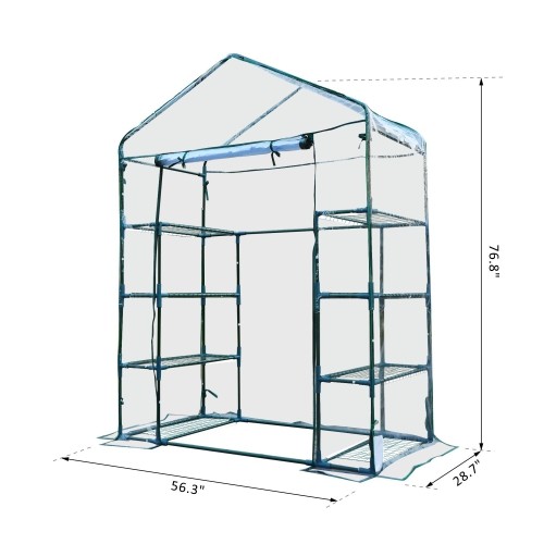 Outsunny 4.7 x 2.4 x 6.4ft Walk-in Greenhouse