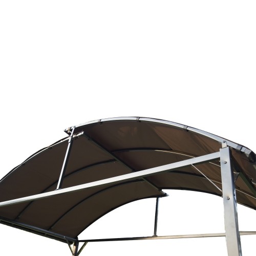 Outsunny 8x4ft Barbecue Shelter Brown with Side Shelf