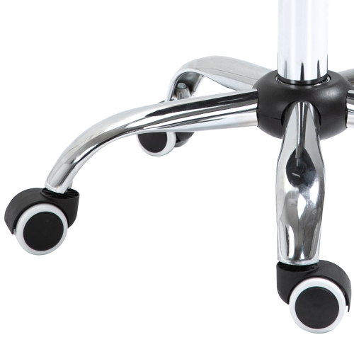 HOMCOM Adjustable Hydraulic Rolling Salon Stool Swivel Saddle Chair Spa Beauty Seat PU Leather, Black