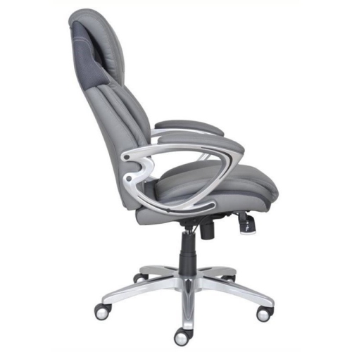 Bowery Hill Ergonomic Bonded Leather Manager and Executive Chair - Grey