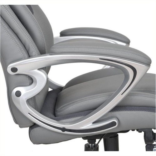Bowery Hill Ergonomic Bonded Leather Manager and Executive Chair - Grey