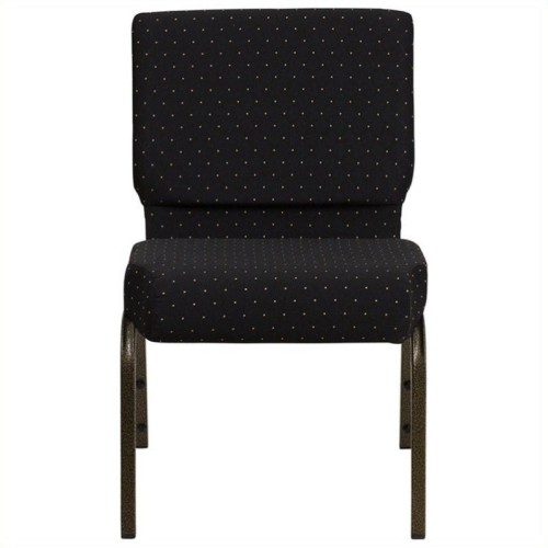 FLASH FURNITURE  Hercules Dotted Church Stacking Guest Chair In Black Great chair