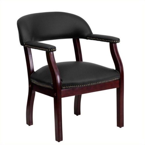 FLASH FURNITURE  Leather Conference Guest Chair In Black Great Chairs, Quality