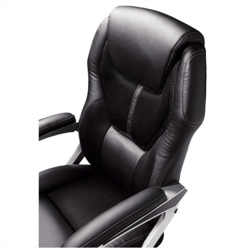 Bowery Hill Faux Leather Office Chair in Puresoft Black