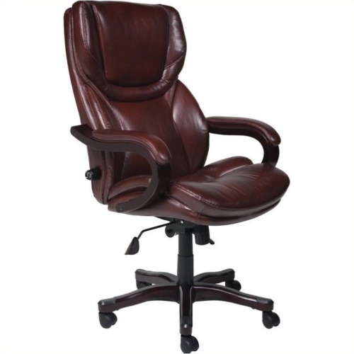 PEMBERLY ROW  Executive Office Chair In Bonded Leather In Brown