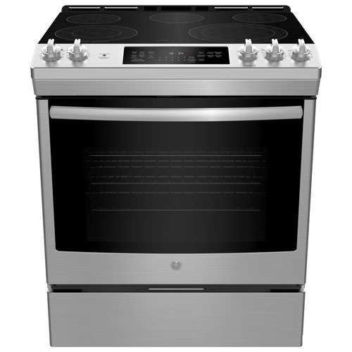 GE 30" 5.3 Cu. Ft. True Convection 5-Element Slide-In Electric Range - Stainless Steel