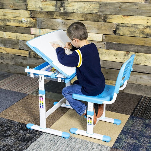 Boost Industries KidzDesk KD26B Ergonomic Height Adjustable Children Desk and Chair Set