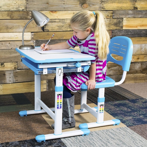 Boost Industries KidzDesk KD26B Ergonomic Height Adjustable Children Desk and Chair Set