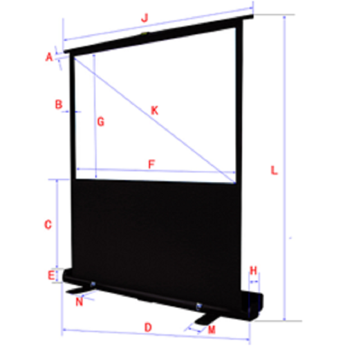 eGalaxy Floor Projector Screen 80 inch,FS80A